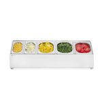 Suport pentru recipiente Gastronorm, HENDI, 5 compartimente, 745x245x(H)215mm - Image 3
