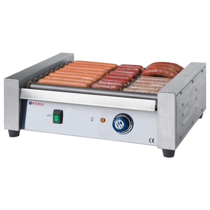 Grill tip rola pentru carnati, Inox, cu 7 role de latime 42 cm, 740 W, Hendi, strad anti-aderent, temperatura reglabila pana la 150 C - Image 4