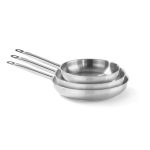 Tigaie profesionala din inox, 24 cm diametru x 4,5 cm inaltime, Hendi Profi Line, potrivita pentru toate sursele de caldura, - Image 2