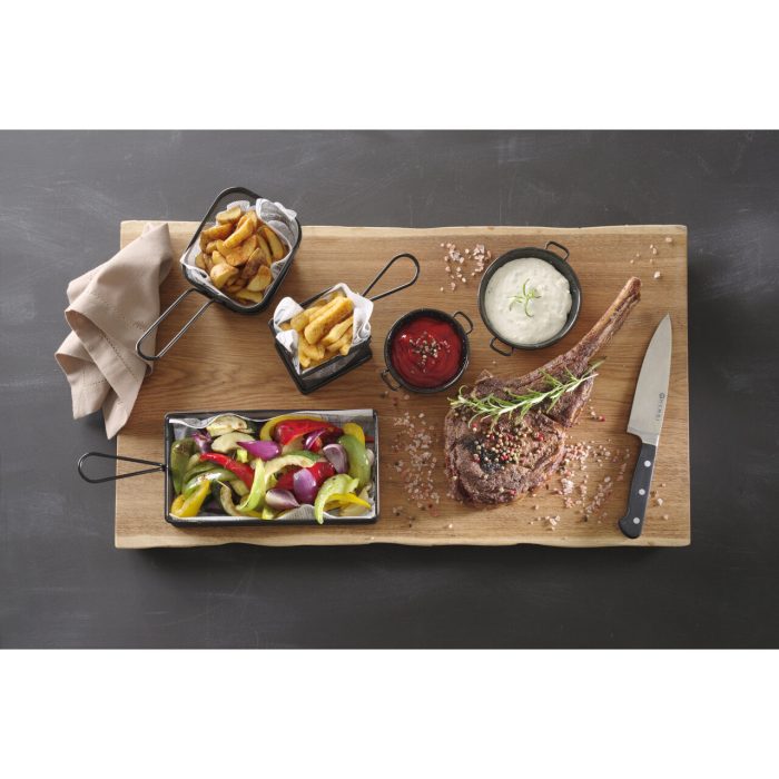 Cos servire tip mini-fry, pentru servire snacks , cartofi prajiti, inox, 125x100x85 mm, Hendi - Image 2