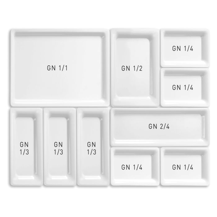 Tavă dreptunghiulară GN 1/2 melamină, albă 325x265x(H)30 Fine Dine - Image 7