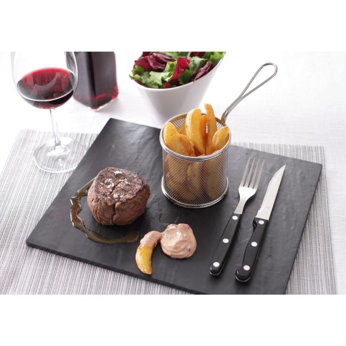 Cos servire tip mini-fry, pentru servire snacks , cartofi prajiti, inox, 90x(H)90 mm, Hendi - Image 2