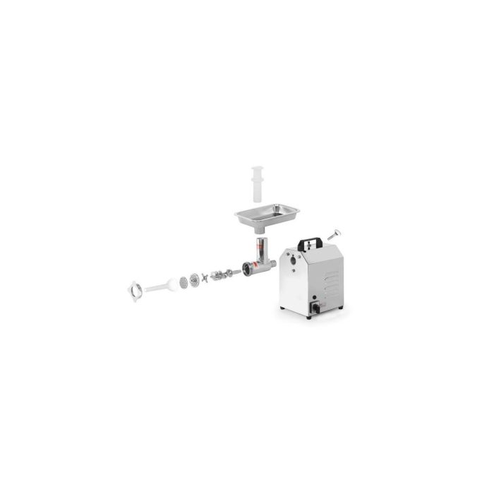 Masina de tocat carne, 2 discuri tocare de 6 si 8 mmm din inox, cutit din inox, melc din inox, tub pentru impingere, Hendi Top Line, 250 Kg/ora, corp inox, palnie inox chirurgical 304, 900 W - Image 3
