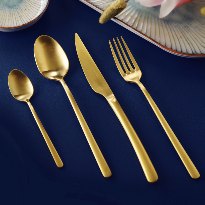 Furculiță de masă Amarone Gold, OVE, 213 mm - Image 6