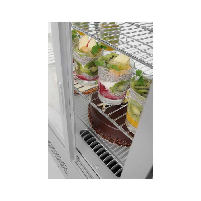 Vitrina rece pt prezentare, 120 lt, interval temp. 0-6 gr C, 160 W, corp inox, ARKTIC by Hendi, 707x570x(H)680mm, Clasa energetica B - Image 6