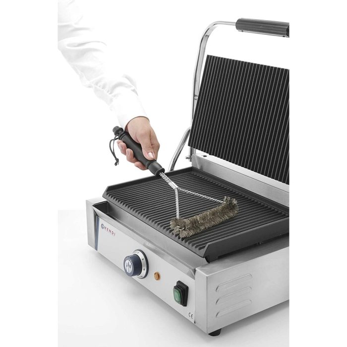 Perie din sarma, Hendi, forma Y, Inox, maner ergonomic, 310x170mm - Image 2