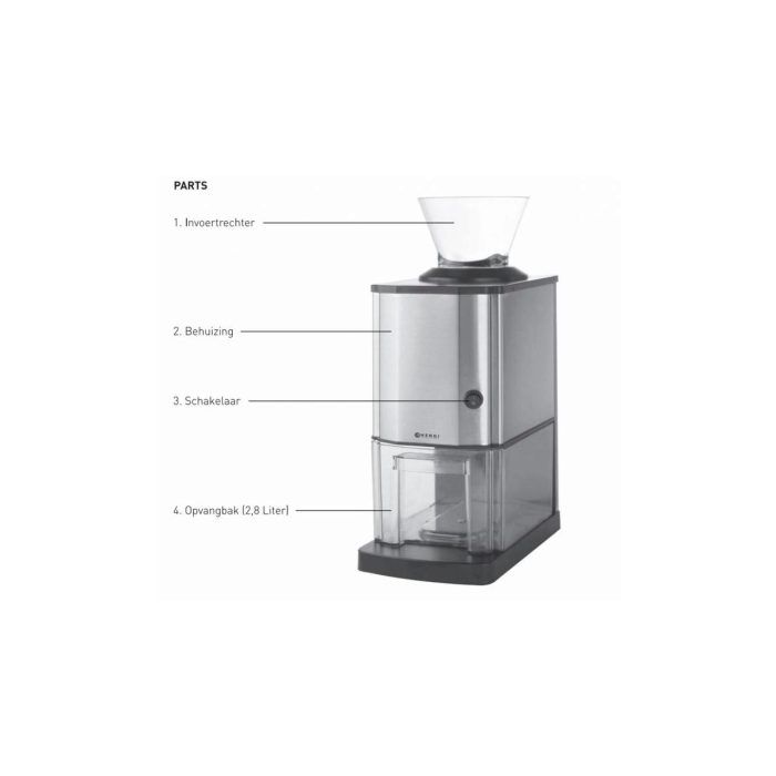 Zdrobitor electric gheata, pana la 12 kg/ora, corp inox, 80W, Hendi, 17x26x(H)46 cm - Image 3