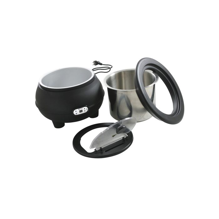 Incalzitor supa, electric, 450 W, 8 litri, izoltat termic, vas supa din inox 18/8, vas apa din aluminiu, termostat reglabil, panou digital, alarma nivel scazut de apa, 370x(H)300 mm - Image 2