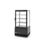 Vitrina rece pt prezentare, Negru, 68 lt, interval temp 2-6 gr C, 170 W, 3 rafturi reglabile pe inaltime, ARKTIC by Hendi, 452x406x(H)891 mm, Clasa energetica C - Image 6