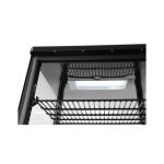 Vitrina rece pt prezentare, Negru, 68 lt, interval temp 2-6 gr C, 170 W, 3 rafturi reglabile pe inaltime, ARKTIC by Hendi, 452x406x(H)891 mm, Clasa energetica C - Image 3