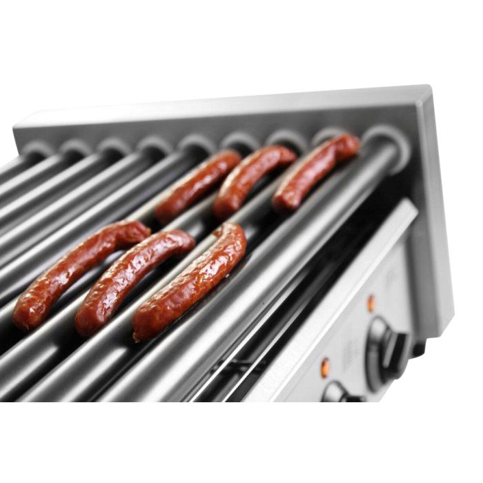 Grill tip rola pentru carnati, Inox, cu 7 role de latime 42 cm, 740 W, Hendi, strad anti-aderent, temperatura reglabila pana la 150 C - Image 2