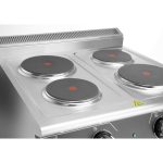 Masina de gatit electrica cu patru ochiuri, inox 304, 8,6kw,400V, 700x700x(H)850+90 mm - Image 4