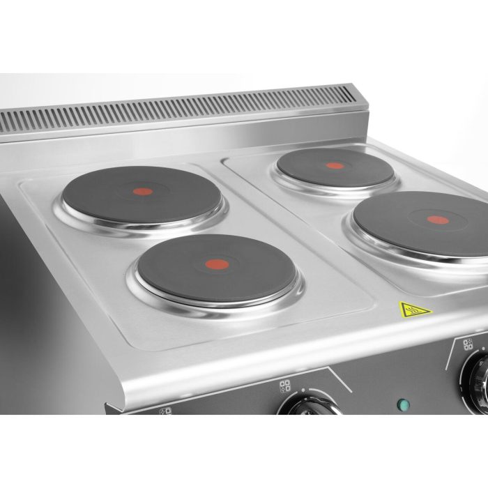 Masina de gatit electrica cu patru ochiuri, inox 304, 8,6kw,400V, 700x700x(H)850+90 mm - Image 4