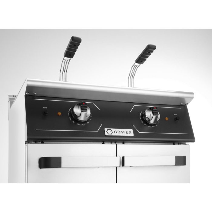 Friteuza electrica dubla cu spatiu de depozitare,2x24L,24kw, 400V, 700x700x(H)850+90 mm - Image 6