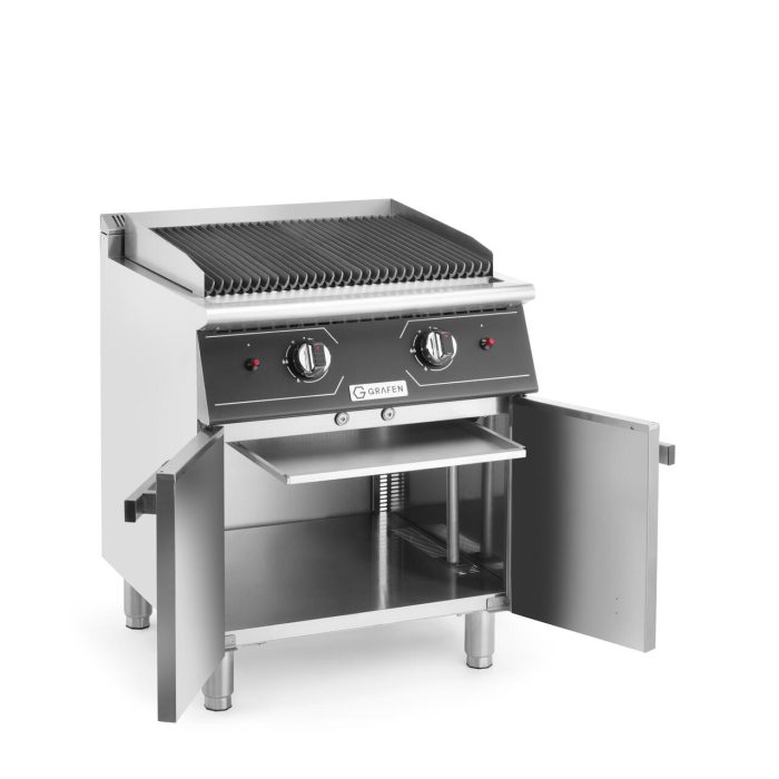 Grill pe gaz cu roca vulcanica si spatiu de depozitare, 6Kw - Image 5