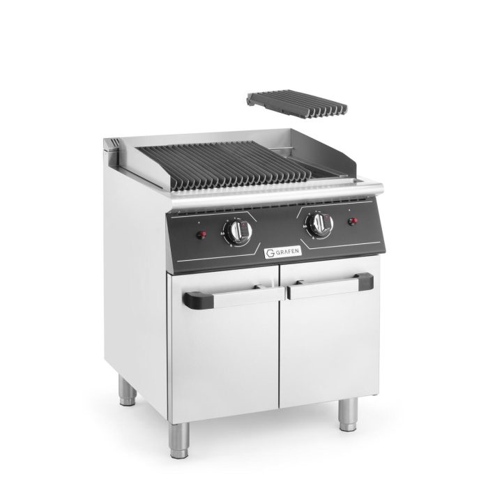 Grill pe gaz cu roca vulcanica si spatiu de depozitare, 6Kw - Image 2