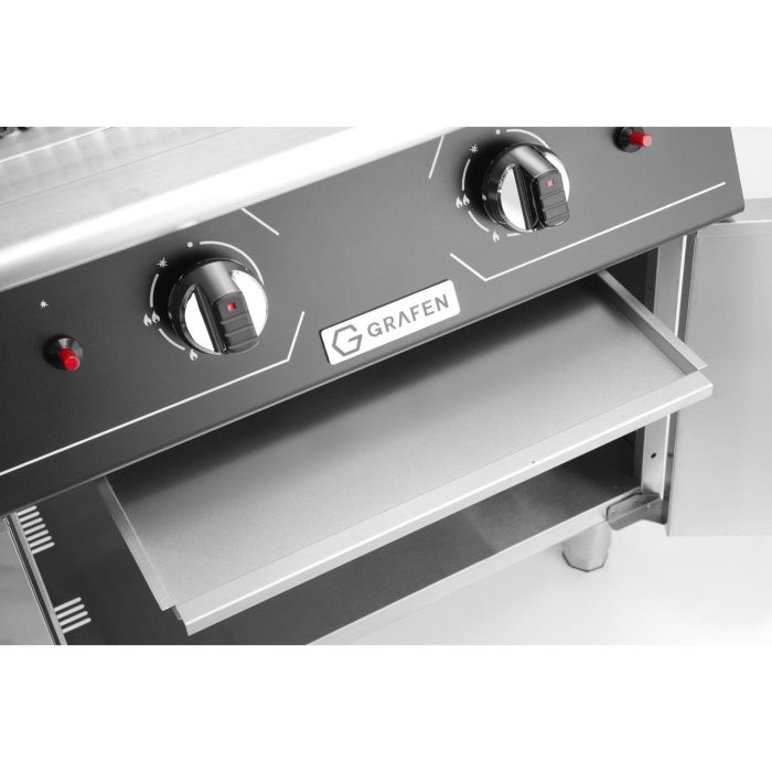 Grill pe gaz cu roca vulcanica si spatiu de depozitare, 6Kw - Image 4