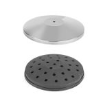 Baza pentru stalp delimitare Hendi, argintiu, finisaj tip oglinda, inox, ø360x(h)65mm - STALPUL NU ESTE INCLUS - Image 2