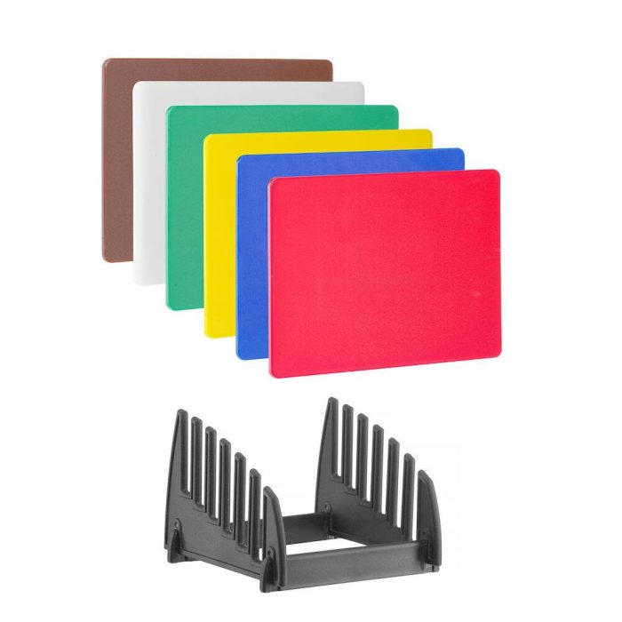 Set 6 placi de taiat HACCP cu suport, HENDI, 6 buc., 450x300x(H)10mm - Image 7