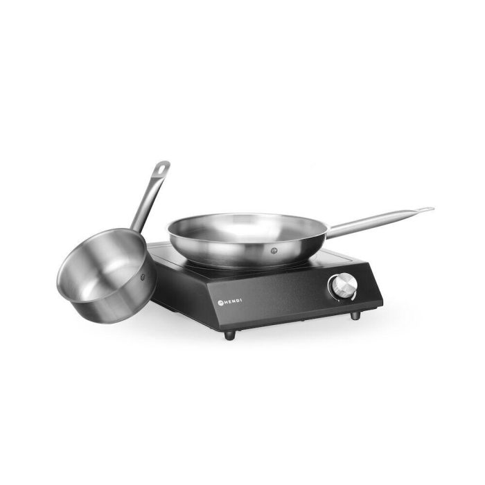 Set: Plita cu inductie 3500W + cratita + tigaie, HENDI, Negru, 220-240V/3500W, 320x395x(H)95mm - Image 4