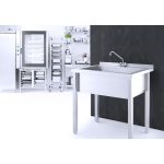 Spalator cu 1 Cuva Mare - sudata, otel inoxidabil, Hendi, Profi Line, 800x600x(H)850 mm - Image 3