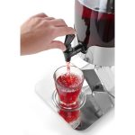 Dispenser profesional pentru suc 5 litri, sistem racire cu cuburi gheata, corp inox, cuva policarbonat, robinet anti-picurare, Hendi, 28x22x(H)51 cm - Image 5