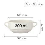 Bol supă Fine Dine, Crema, 300 ml - Image 6