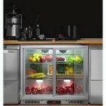 Vitrina frigorifica bar 198L cu doua usi glisante 900x520x(H)835 mm, negru, Barmatic - Image 2