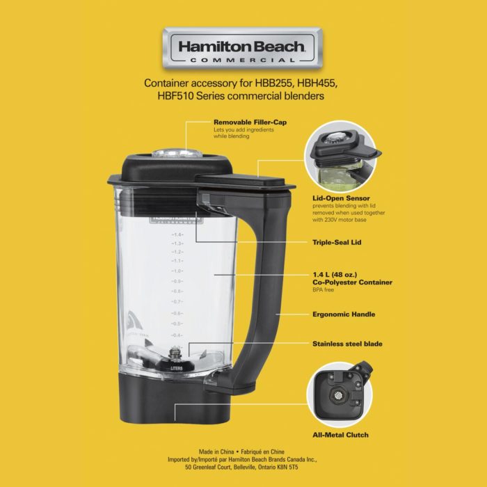 Cana din copoliester,1.4 L pentru blender HBB255, HBH455, HBF510 - Image 2