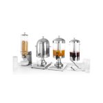 Dispenser profesional pentru suc 5 litri, sistem racire cu cuburi gheata, corp inox, cuva policarbonat, robinet anti-picurare, Hendi, 28x22x(H)51 cm - Image 2