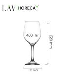Pahar de vin Valencia 480 ml, LAV - Image 4
