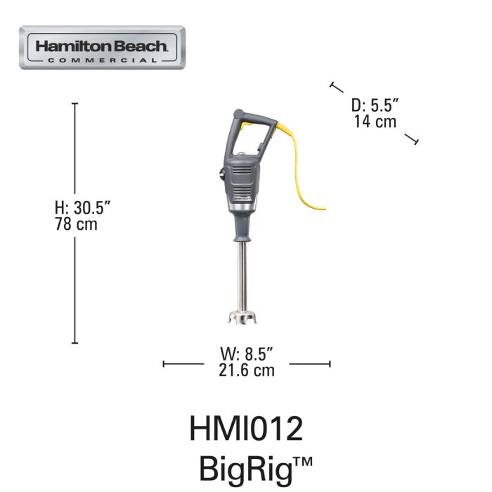 Blender cu imersie HMI021-CE BigRig™ 1000x216 mm, Hamilton Beach Commercial - Image 2