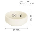 Bol Fine Dine, Crema 90 ml, 80 mm - Image 4