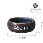 Bol Goro Brown Blue 140 mm, 450 ml Fine Dine - Image 2