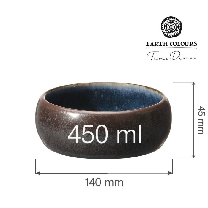 Bol Goro Brown Blue 140 mm, 450 ml Fine Dine - Image 2