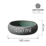 Bol Goro Brown Green 140 mm, 450 ml, Fine Dine - Image 2