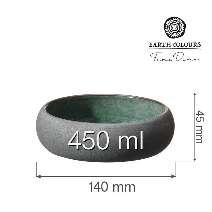 Bol Goro Brown Green 140 mm, 450 ml, Fine Dine - Image 2