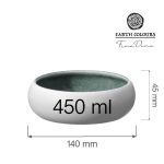 Bol Goro White Green 140 mm, 450 ml Fine Dine - Image 2