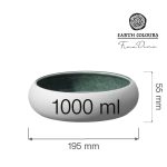 Bol Goro White Green 195 mm, 1000 ml Fine DIne - Image 4