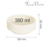 Bol stivuibil Fine Dine, Crema 380 ml, 120 mm - Image 2