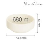 Bol stivuibil Fine Dine, Crema 660 ml, 140 mm - Image 2
