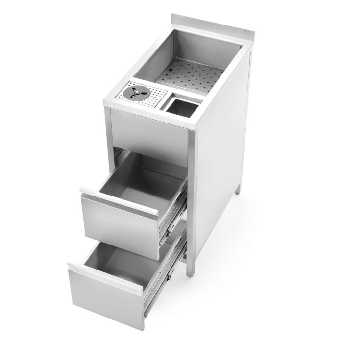 Modul auxiliar Boston Caddy pentru spălare și depozitare, cu bazin de gheață, 400×650×(H)900 mm Barmatic - Image 3