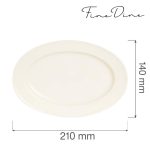 Platou oval Fine Dine, Crema 210x140 mm - Image 2