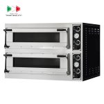 Cuptor profesional pizza Trays 44 Glass 2 camere 13800 W interval de temperatura de la 50?C la 500?C Hendi 2x 820x840x(H)175 mm - Image 2