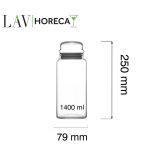 Borcan cu capac Phuket 1400 ml, LAV - Image 5
