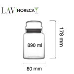 Borcan Phuket 890 ml cu capac, LAV - Image 2