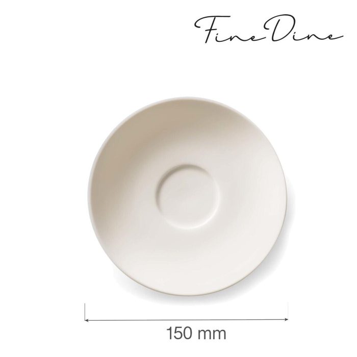 Farfurie pentru ceașcă pentru ceai și cafea Fine Dine, Crema, 150 mm - Image 2