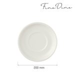 Farfurie pentru sosiera dressing, Fine Dine, Crema 200 mm - Image 2