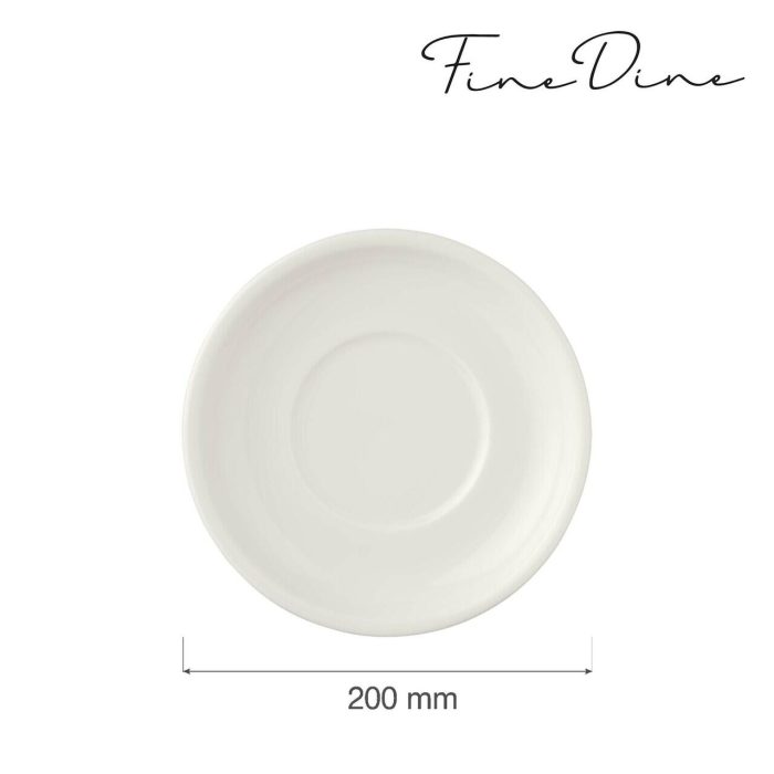 Farfurie pentru sosiera dressing, Fine Dine, Crema 200 mm - Image 2
