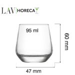 Pahar de apa Lyon Espresso, 95ml, LAV - Image 5